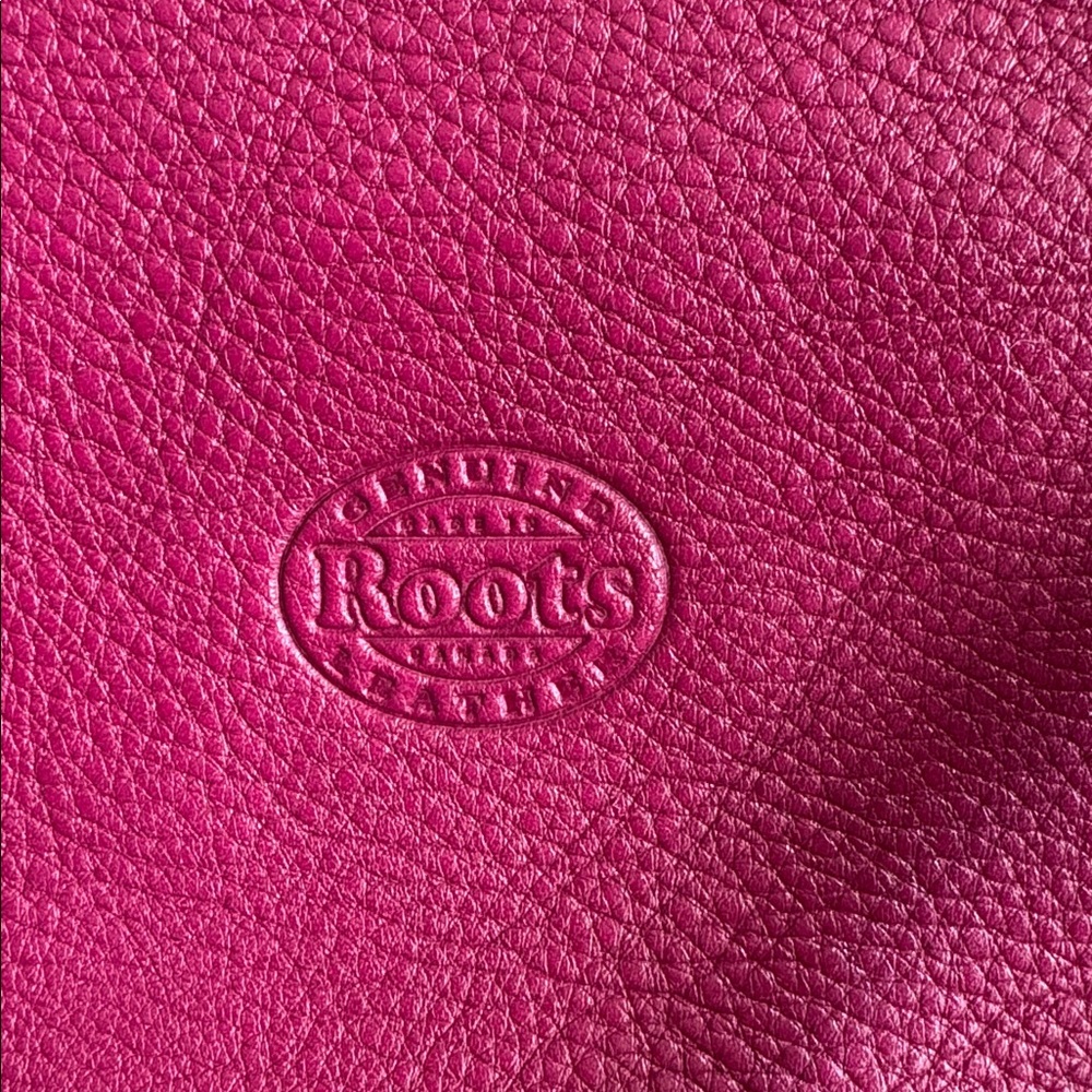 Roots Pink Leather Crossbody Bag - Picture 2 of 5